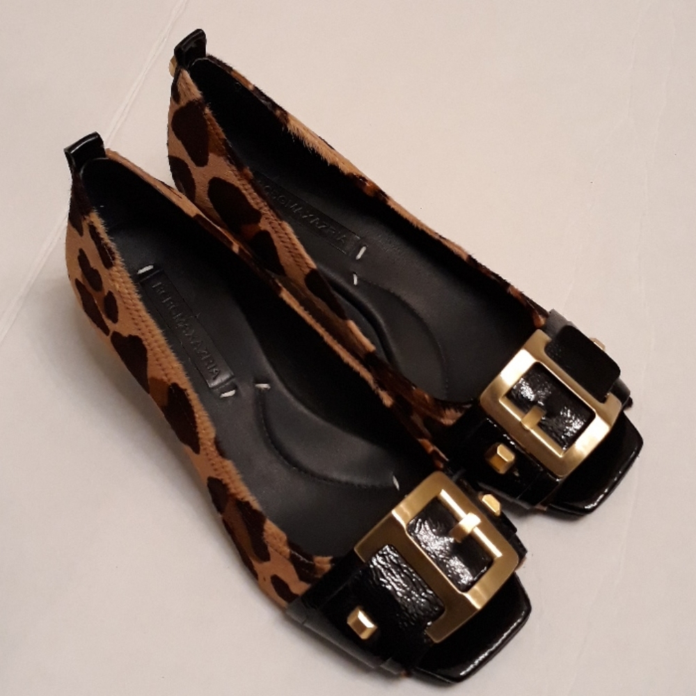 BCBG Maxazria/Leapord Print/Calf Hair/ Wedge Heels - Picture 10 of 16